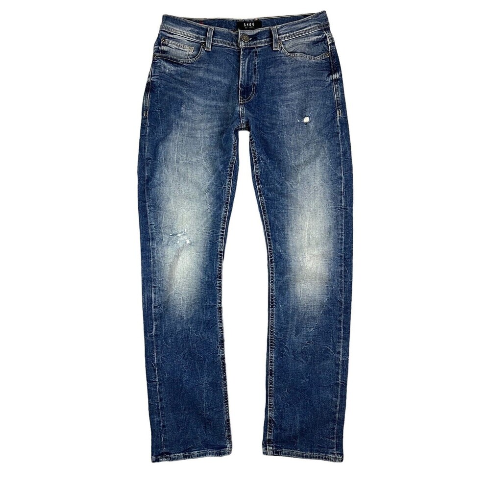 Smog Rob Straight Jeans  Men's Size 30  Distressed Denim Straight Leg